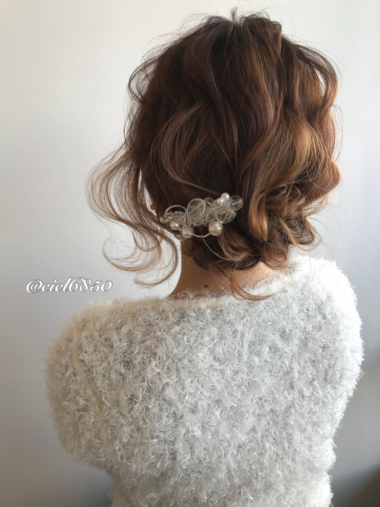 セルフヘアアレンジ ミディアム 結婚式 ヘアアレンジ|ヘア