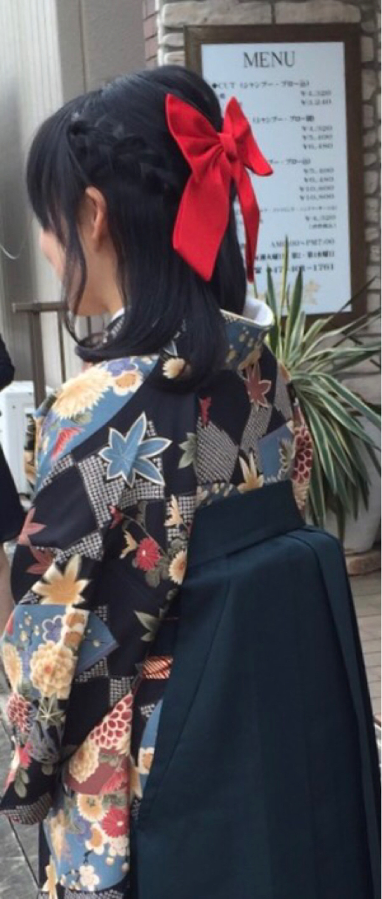 袴 ガーリー ヘアアレンジ セミロング Aether 平岩 泰明 264964 Hair