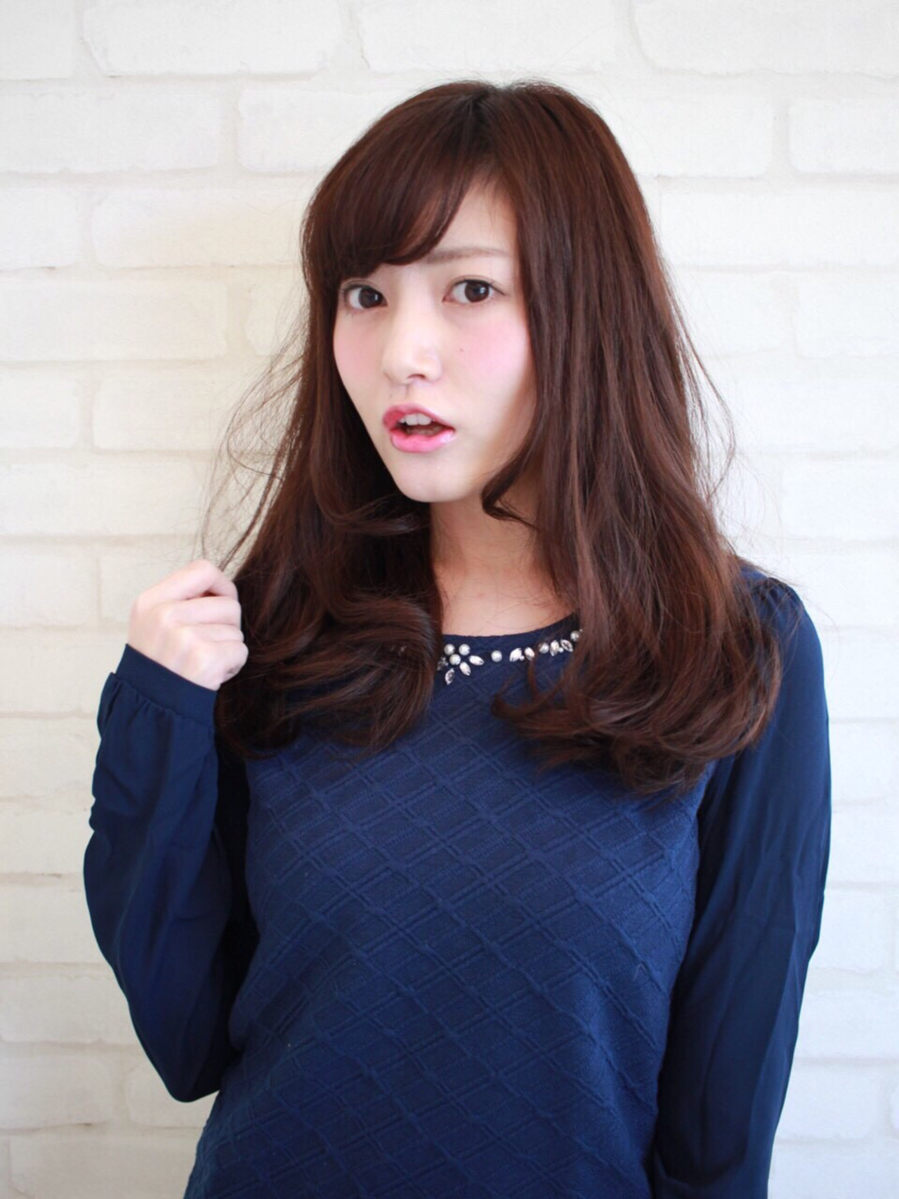 ロング 丸顔 大人かわいい セミロング Haruka 113190 Hair