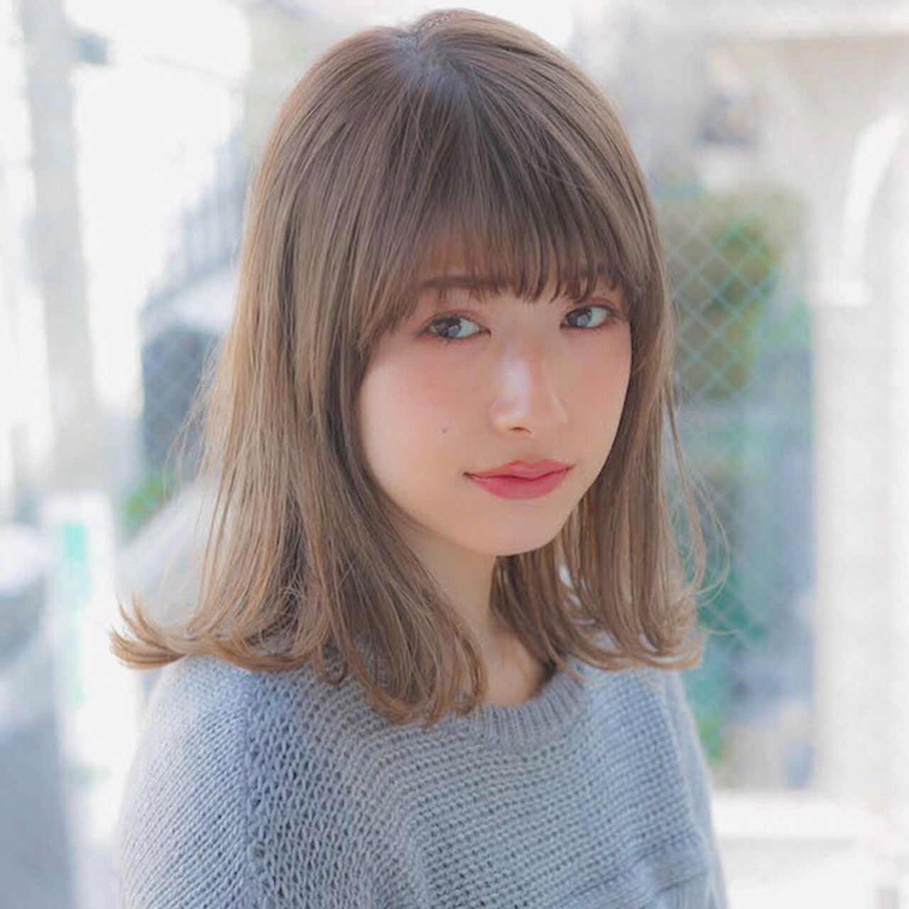 大人かわいい ミディアム フェミニン 前髪 Relian青山 竹澤 優 Relian