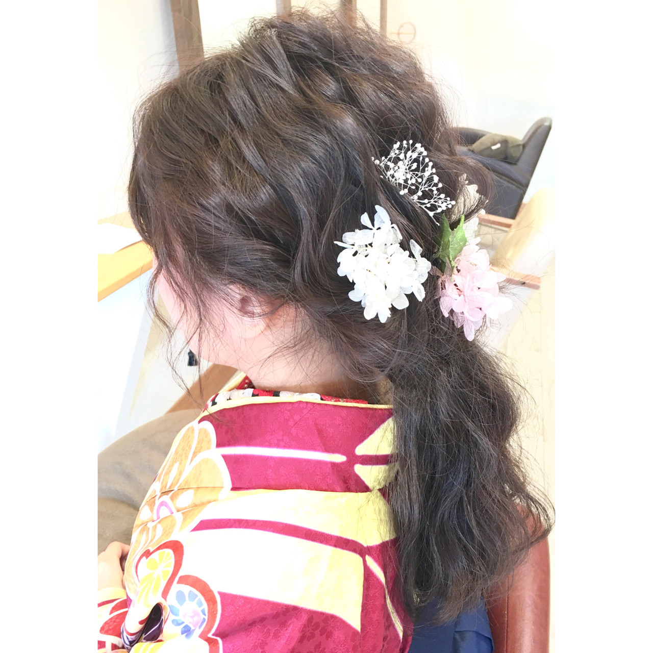 セミロング 袴 編み込み 学校 Cherche シェルシェ Tomohiko 石川県