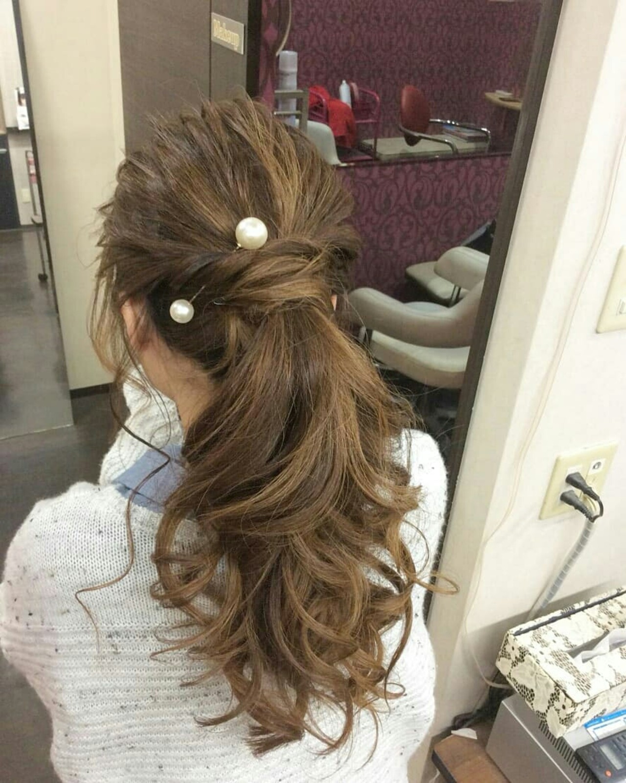 ナチュラル ポニーテール ヘアアレンジ ロング リンクス美容室 Rumilinks美容室 Hair