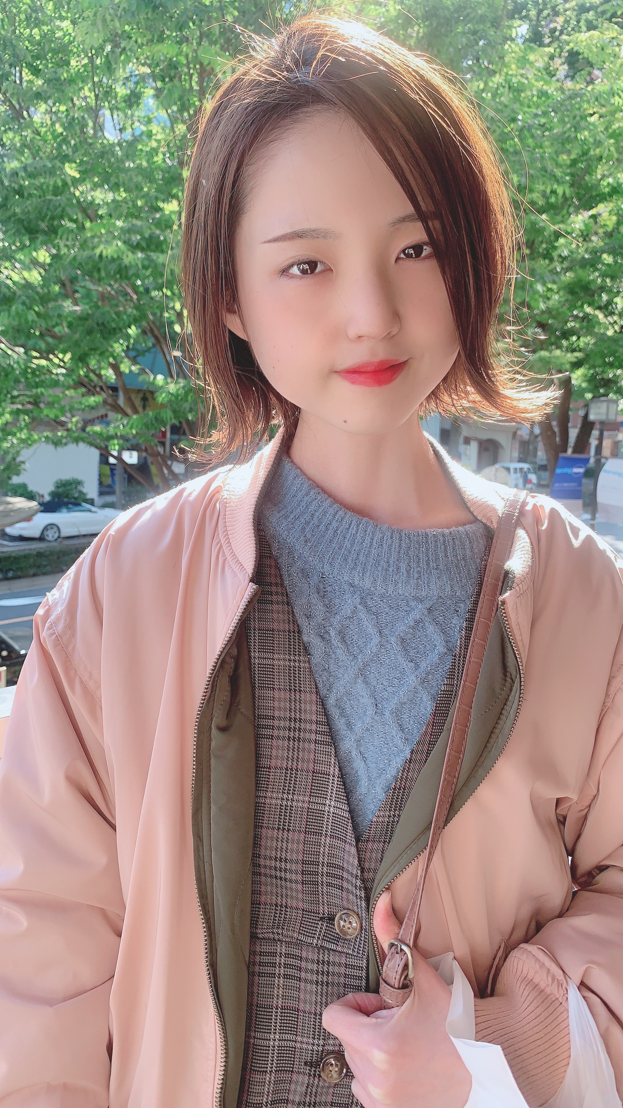 ベージュ ショートヘア ボブ ナチュラル モリオフロムロンドン 川原梨央 Hair