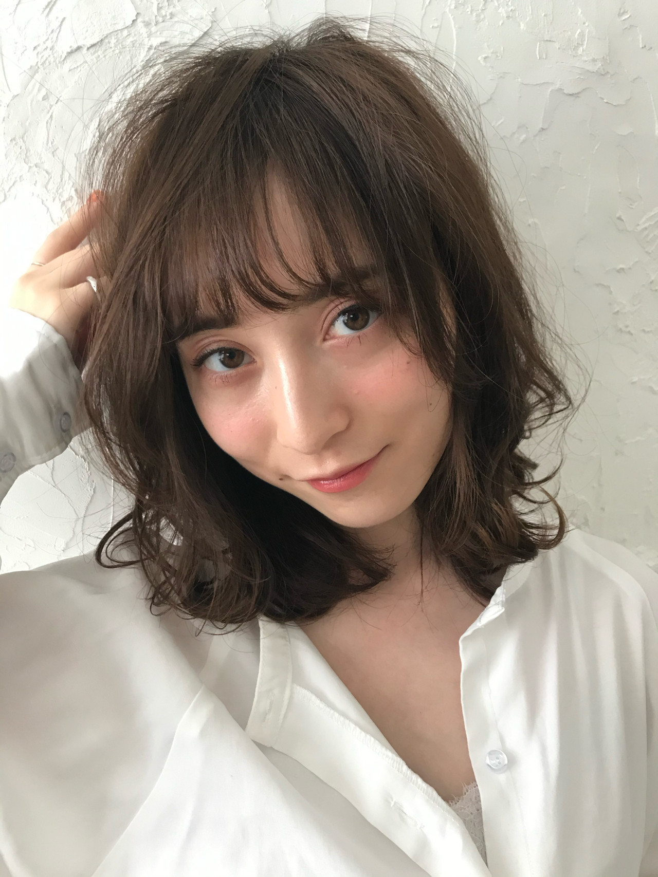 ナチュラル ミディアムレイヤー レイヤーヘアー レイヤースタイル