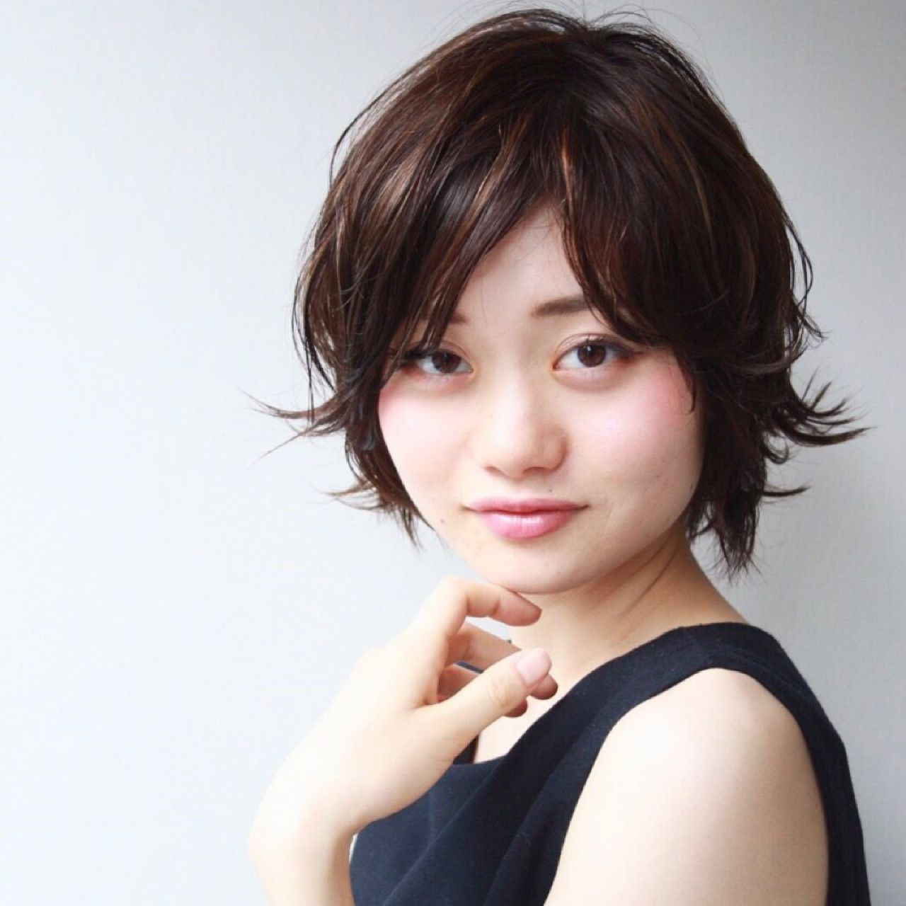 外ハネ 波ウェーブ ヘアアレンジ ショートボブ| ゆかり 316081