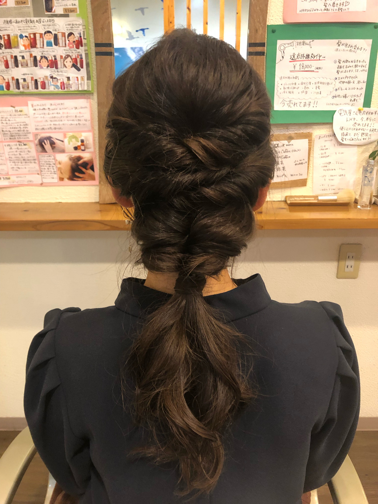 髪型 ロング 編み込み