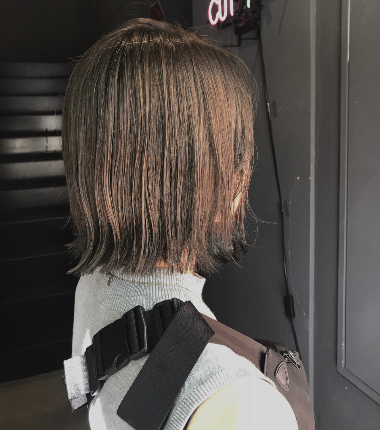切りっぱなしボブ 透明感カラー ナチュラル ボブ Ensue Nakaji Hair