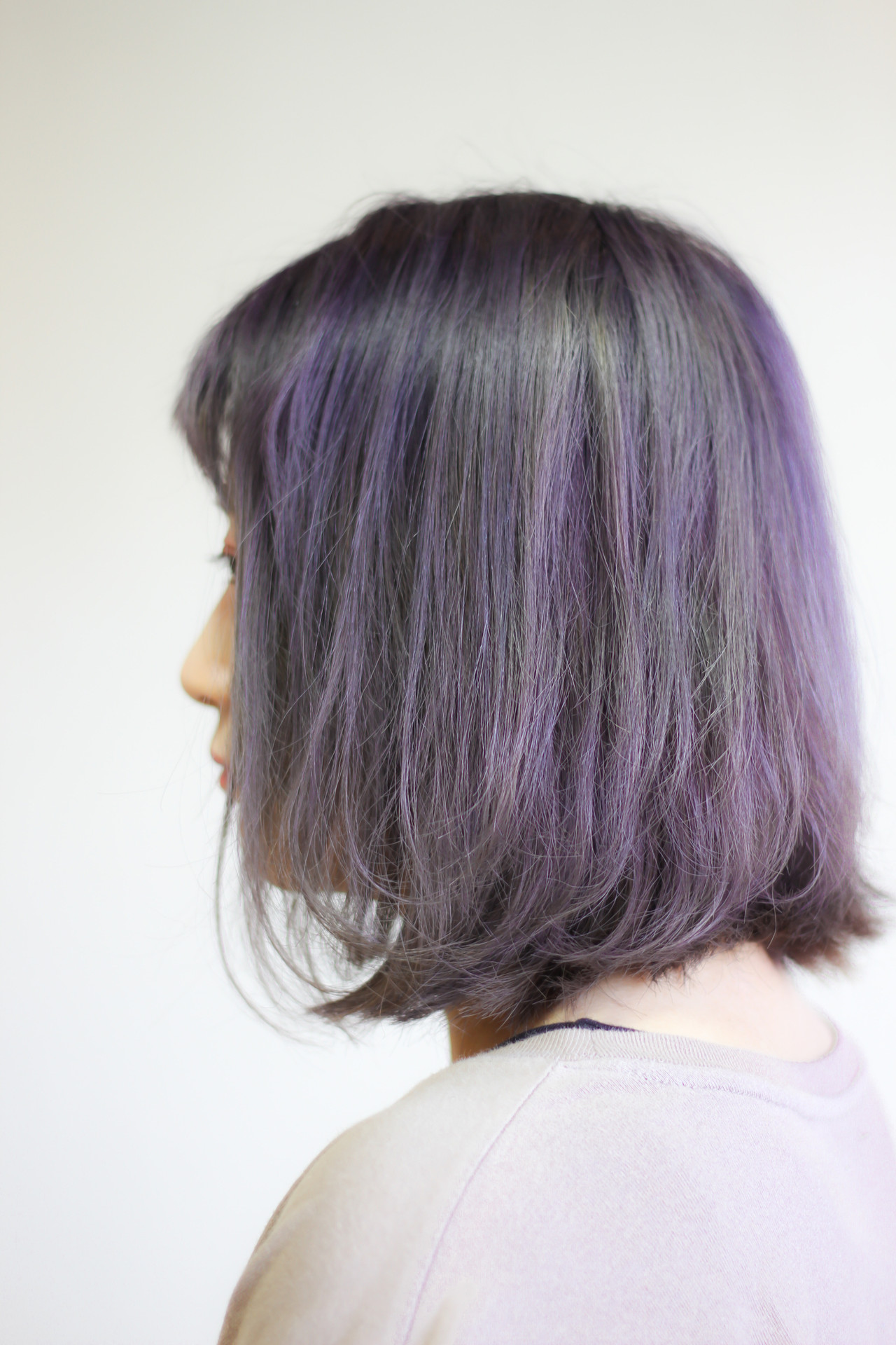 アッシュバイオレット ブルーバイオレット ミディアム 外国人風カラー