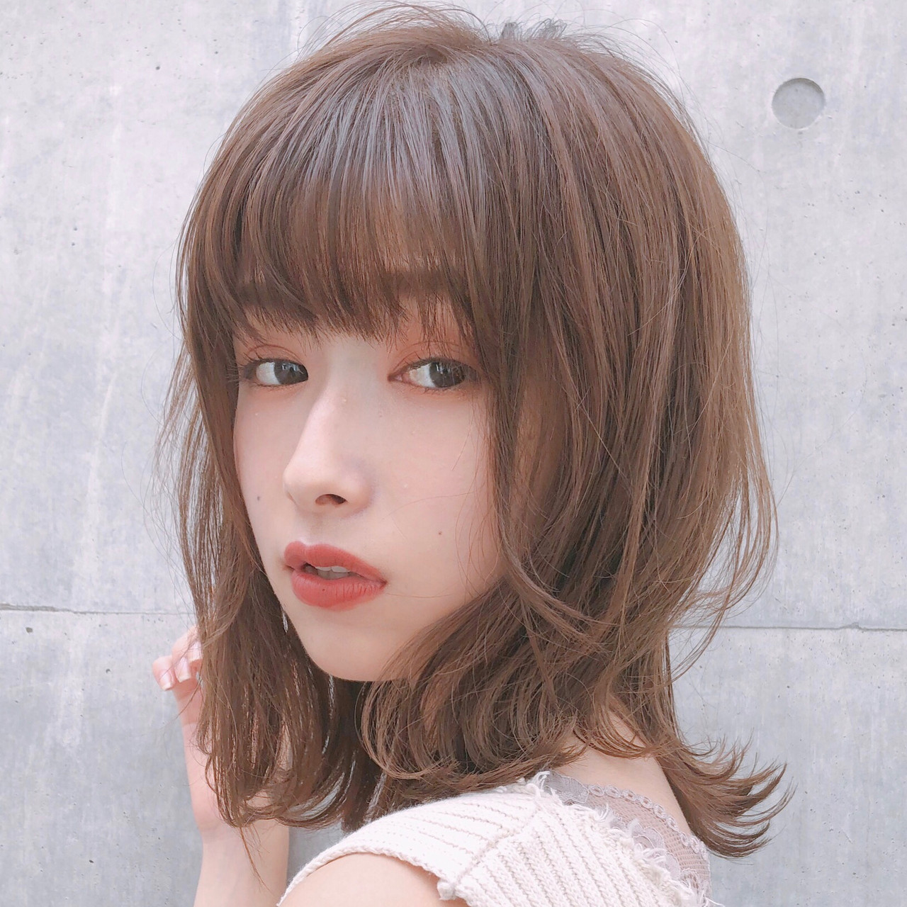 ミディアム ゆるふわ デジタルパーマ ナチュラル Dydi 鎗田聖乃 やり