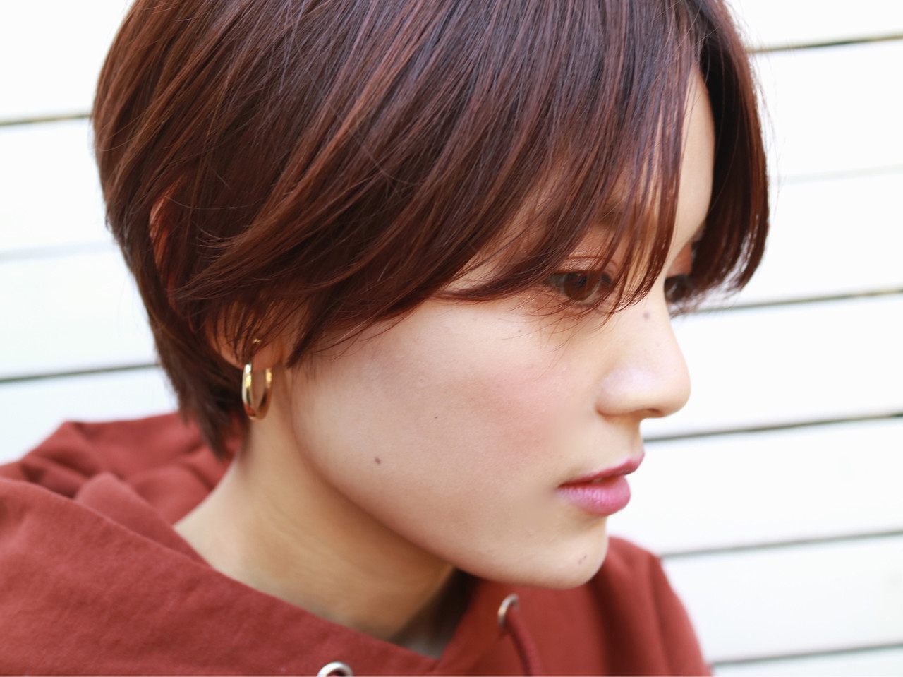 ハンサムショート オレンジ 暖色系グレージュ ストリート Craft Hair