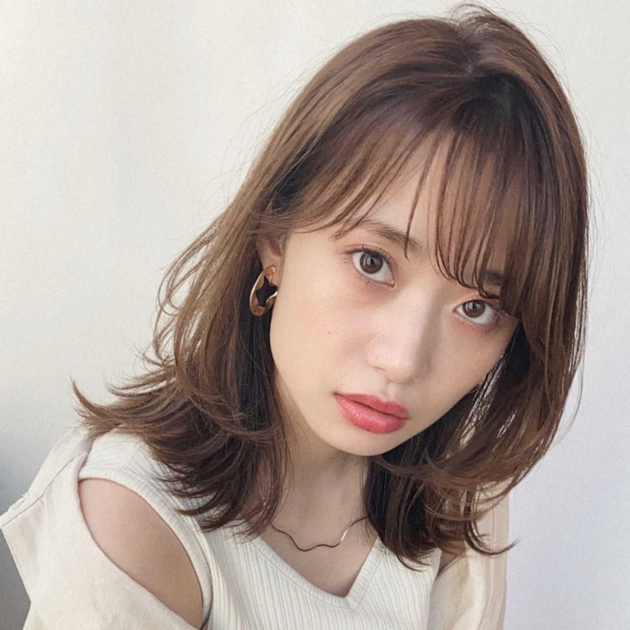 ミディアムヘアー レイヤーカット レイヤースタイル ミディアム Drive