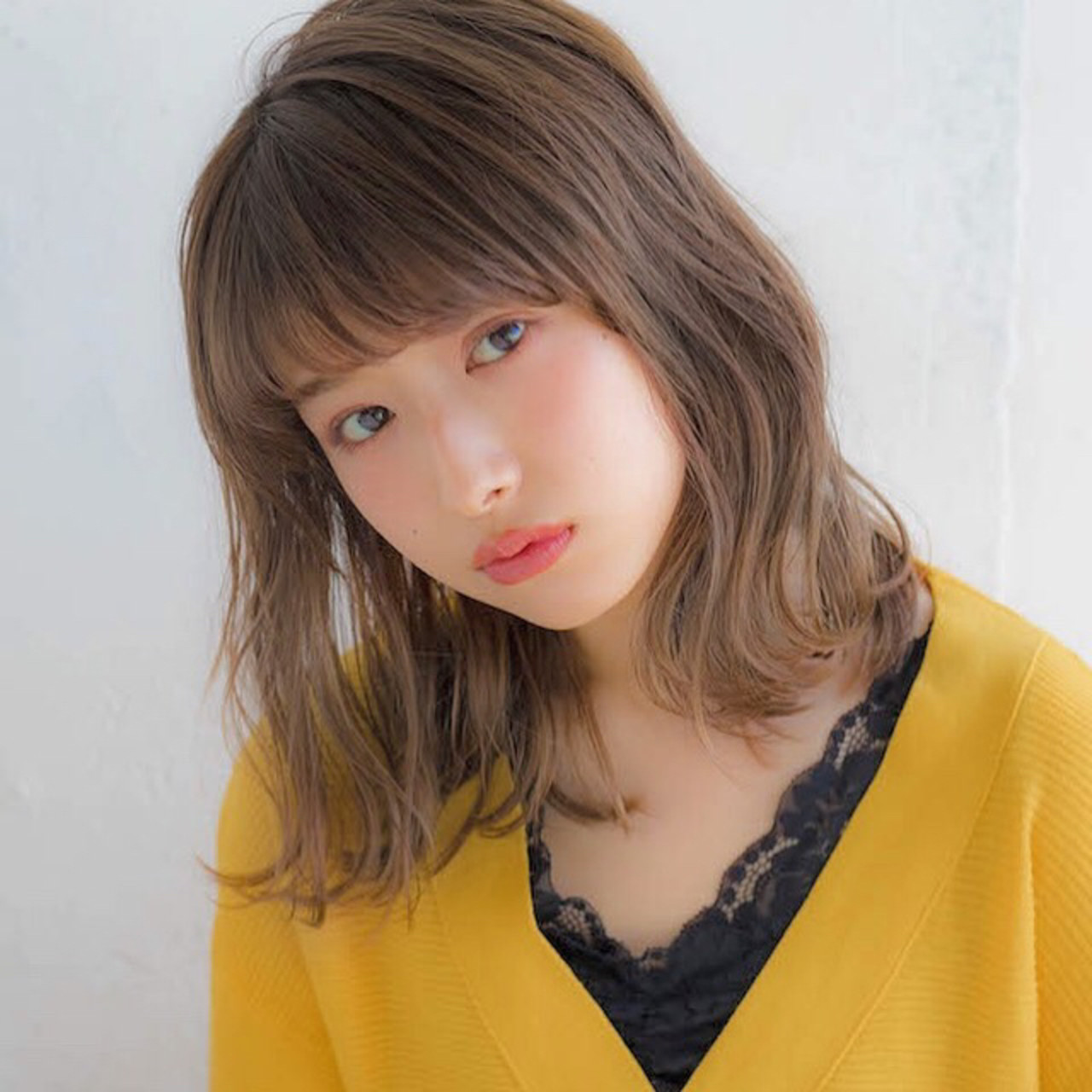 パーマ ミディアム 大人かわいい グレージュrelian銀座 竹澤 優relian