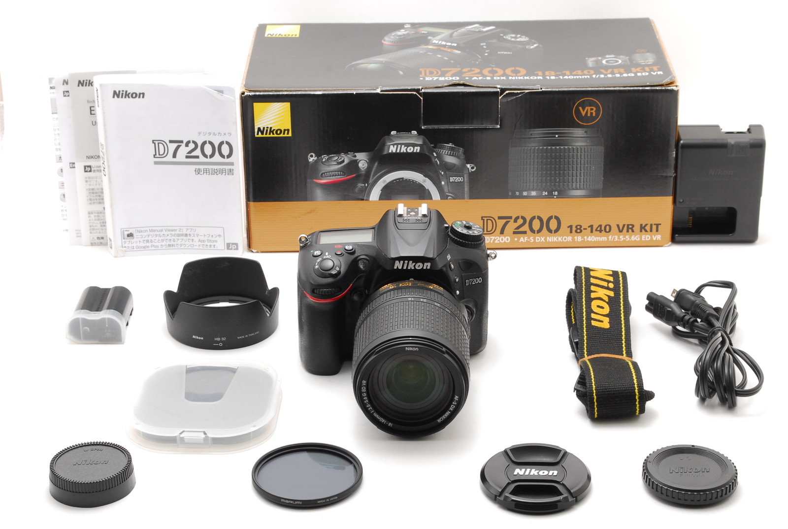 Opt N Mint Boxed* Nikon D7200 24.2MP DSLR Camera w/ AF-S 18-140mm