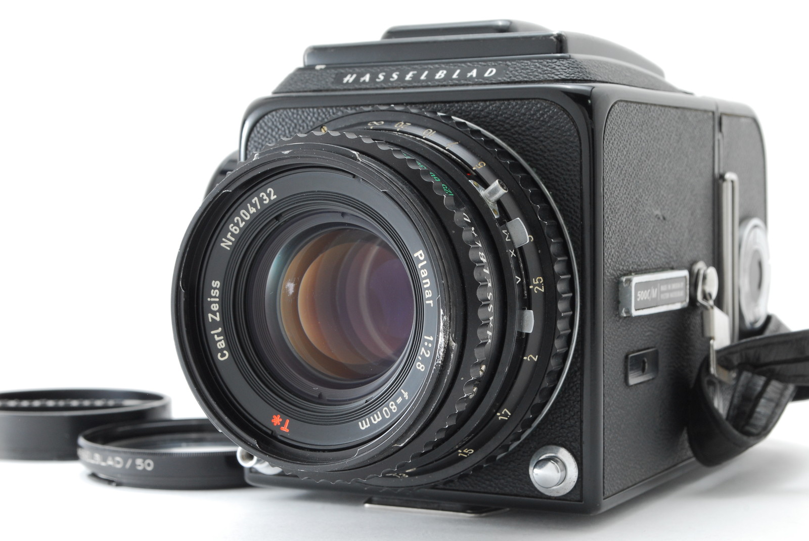 EXC+5] Hasselblad 500C/M CM Black Planar C 80mm f2.8 T* Lens Japan