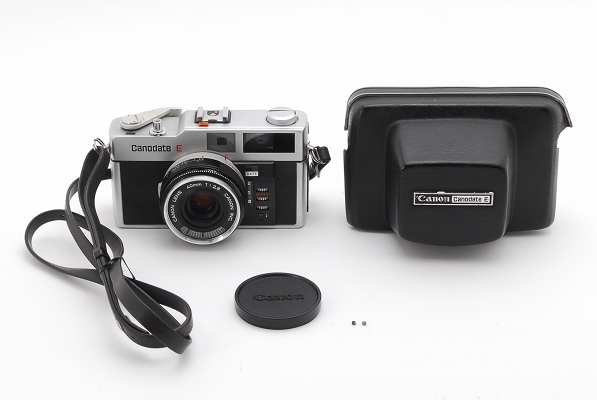 VERY GOOD】Canon Canodate E 40mm f/2.8 Lens with Leather Case from