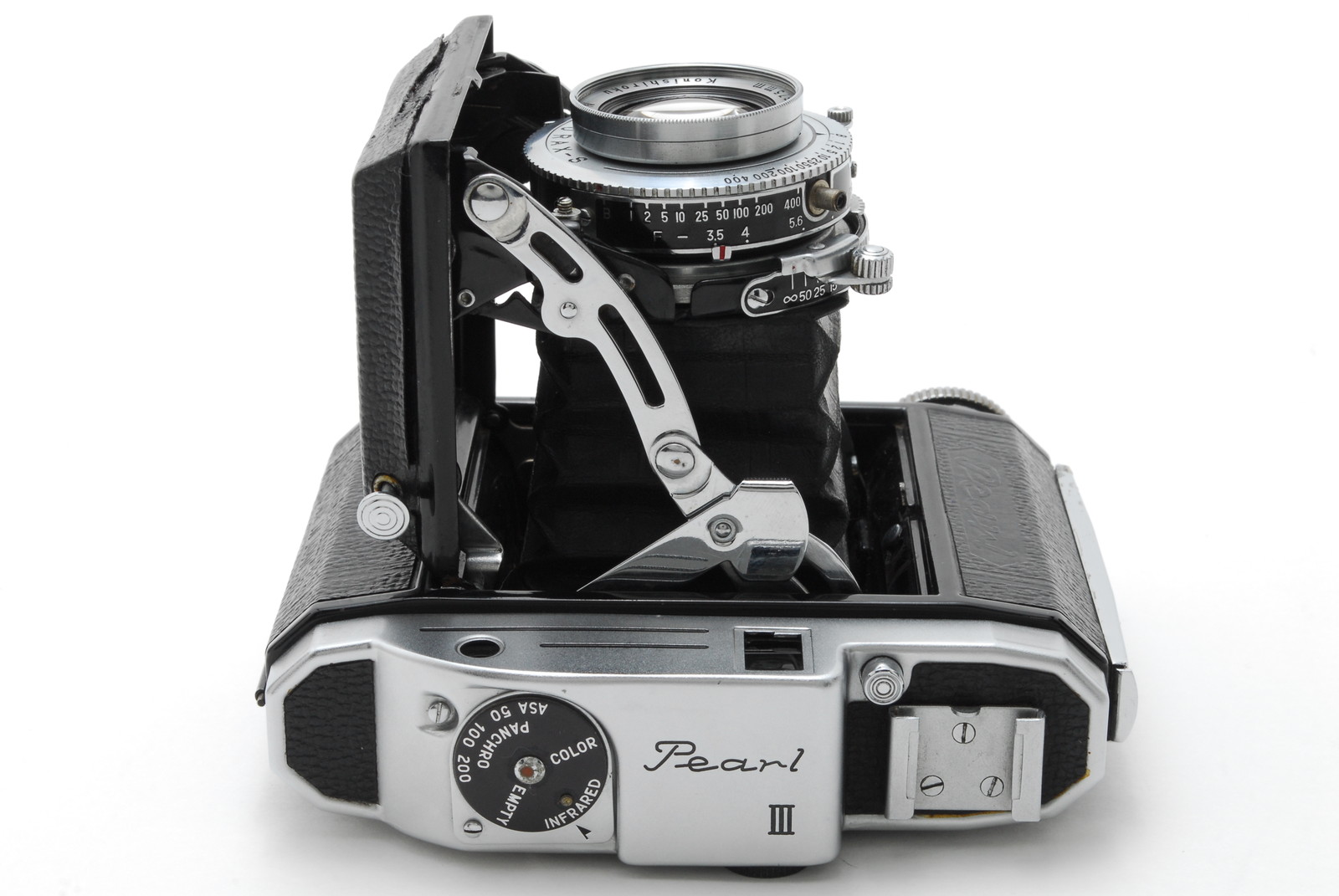 Pearl III Hexar 75mm F3.5 蛇腹カメラ e14829 Hexar Pearl III