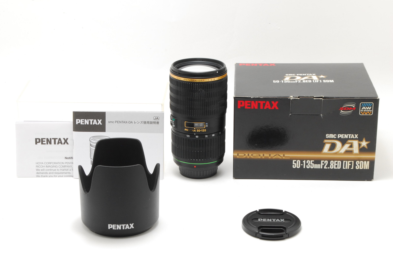 Box & Hood* smc Pentax DA* 50-135mm f/2.8 ED IF SDM Lens for K 