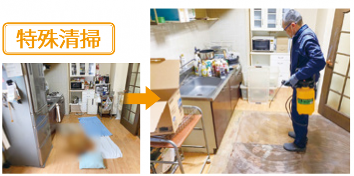 事故物件もすぐに原状回復|独自の特殊清掃・遺品整理のメモリーズ2