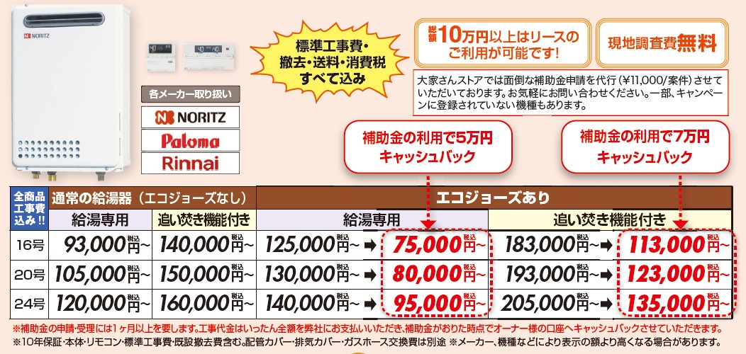 給湯器の寿命‧耐用年数ってどのぐらい？補助金が出る今が交換のチャンス！2