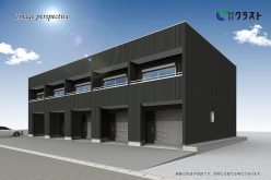 静岡・瀬名川に建築中。人気のガレージ付き木造2階建て賃貸住宅の構造見学会｜クラスト