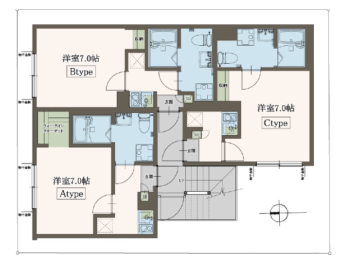 一橋学園駅から歩いてすぐの立地に9月竣工。今の入居者に求められる設備・仕様の揃った3タイプの1Kが見られる木造3階建てアパートの完成見学会|アグレ都市デザイン0