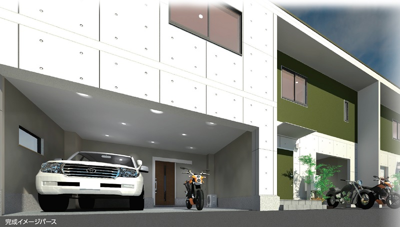 【JR香椎線・土井駅近くに建築中】人気の仕様、耐震・耐火性能をお見逃しなく!PC造2階建てビルトインガレージ付きテラスハウス 構造見学会|大成建設ハウジング0