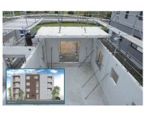 【慶應義塾大学三田キャンパスの正門すぐ近くで建築中】完成してからでは見られない構造部分がまるわかり！高い耐震・耐火性能を誇るPC造4階建て賃貸マンション 構造見学会｜大成建設ハウジング