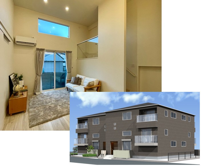 ㉕耐用年数30年の外壁材＆共用部分のカットでメンテナンス費用を削減！「揺れない」「損傷しない」を目指した地震対策もポイントの木造2階建て賃貸住宅 完成見学会｜ミサワホーム