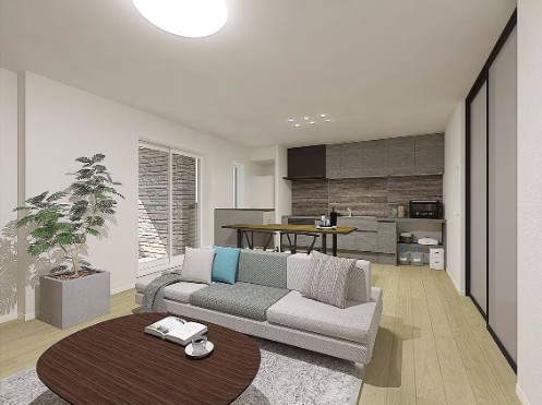 【箕面萱野駅近くの好立地に竣工】高遮音床システムの効果は体感必須！石貼りと木調縦格子スクリーンをアクセントにした重厚感ある外観が目をひく重量鉄骨造3階建て高級賃貸マンション 完成実例見学会｜積水ハウス0