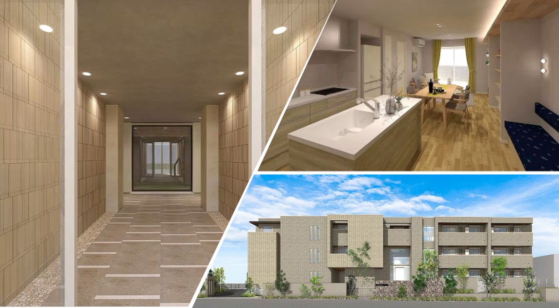 【阪急箕面線 ・牧落駅から徒歩1分】入居者ニーズを満たす充実の設備・仕様は必見。約412坪の土地を有効活用した重量鉄骨造3階建て高級賃貸マンション 完成実例見学会｜積水ハウス