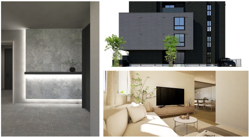 【地下鉄桜通線・吹上駅より徒歩2分】法的条件をクリアするために建物外壁をセットバックさせて有効活用。ゆとりのある2LDKと3LDKで様々な魅力を体感できる重量鉄骨造4階建て賃貸マンション 完成実例見学会｜積水ハウス