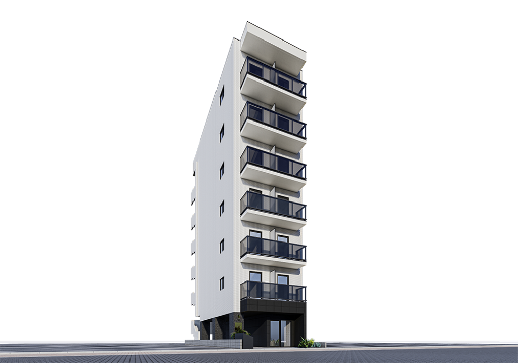 【西武新宿線・井荻駅から徒歩3分に建築中】間口6.5ｍの敷地に間取りを工夫しながら1フロアに1K2戸を実現！こだわりの内装や竣工前しか見られない構造の内側は見逃せない店舗併用賃貸マンション 構造見学会｜朝日建設0