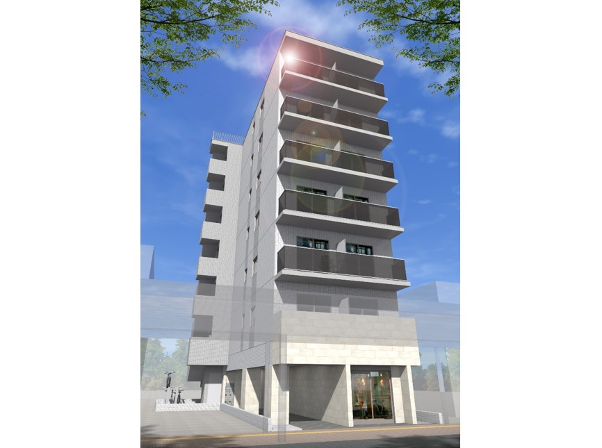 【横浜・大口駅から徒歩3分の好立地に建築中】商店街に面した間口7.4ｍの土地を最大限活用した設計の工夫はぜひ現地で確認を。構造内部と完成後の様子がまとめて見られる事務所併用賃貸マンションの構造見学会｜朝日建設0