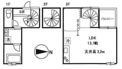 コンフォータブル中原の間取り