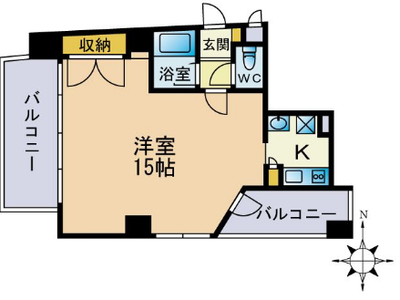ロマネスク渡辺通りの間取り