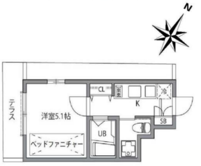 カーサブリックス自由が丘（CASA BRICKS自由が丘）の間取り