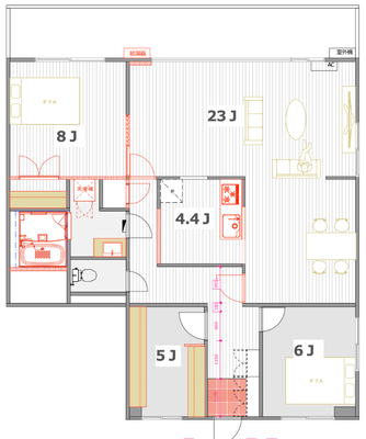 メゾンドール萩【TOMOS】の間取り