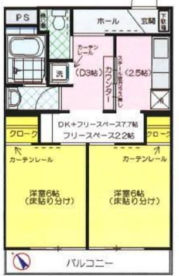 ハイツイチノAの間取り