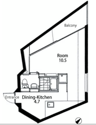 ティーフラットの間取り