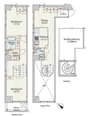 カスタリア八丁堀の間取り