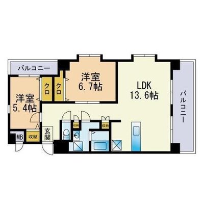 天神通弐番館の間取り