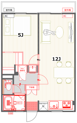 シティハイム上の台【TOMOS】の間取り