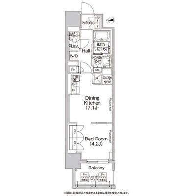 コンフォリア北堀江一丁目の間取り
