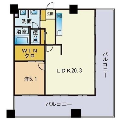 アトゥリエ薬院の間取り