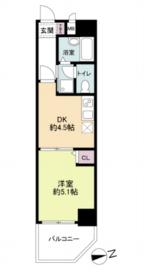 レジディア博多の間取り