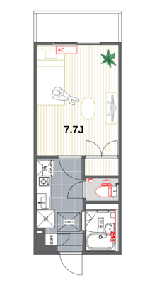 【TOMOS】ウェルス六本松の間取り