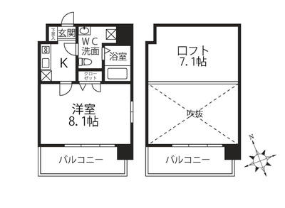 PondMum SUMIYOSHI（ポンドマム住吉）の間取り