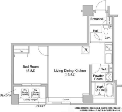 コンフォリア銀座EASTの間取り