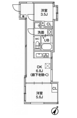 EXAM中目黒Ⅱ（エクサム中目黒ツー）の間取り