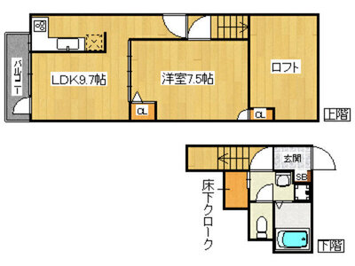 コンフォートベネフィスデュオ香椎参道の間取り